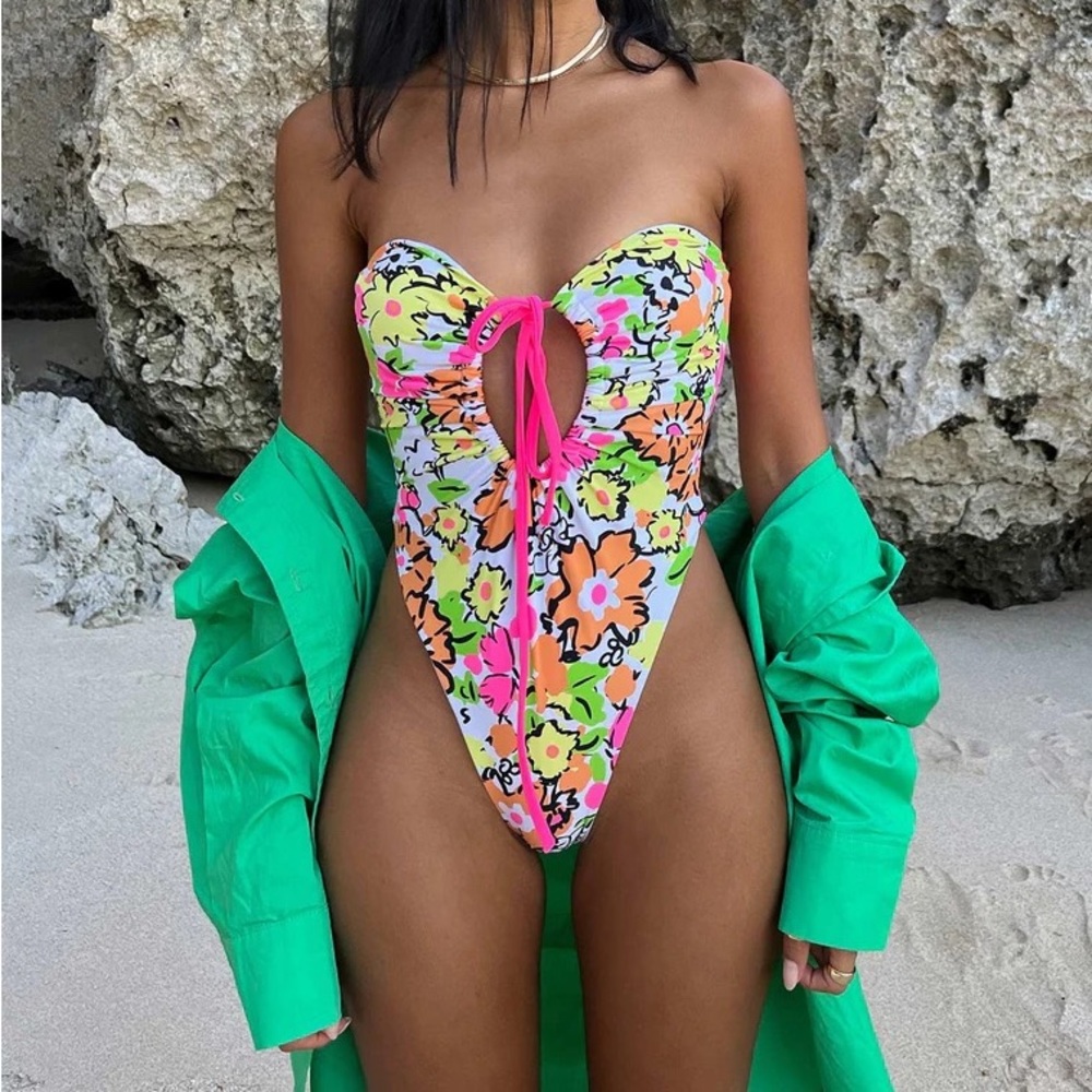 Princess Polly Fern One Piece Pink Multi Floral